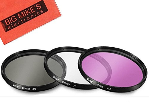 40.5mm Filter Kit (UV-CPL-FLD) for Sony Alpha ZV-E10, A5000, A5100, A6000, A6100, A6300, A6400, A6500, NEX-5TL, NEX-6 Camera with Sony 16-50mm, Alpha A7c with 28-60mm Lens