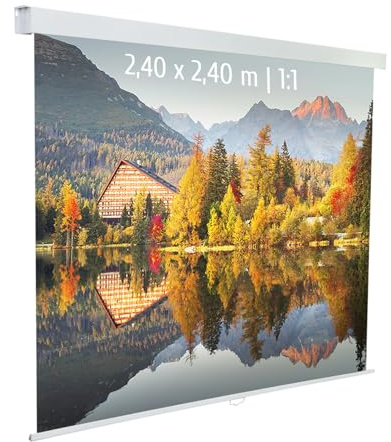 Ecran de Projection Manuel 2,40 x 2,40m - Format 1:1