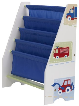HelloHome Vehicles Kids Sling Bookcase, White
