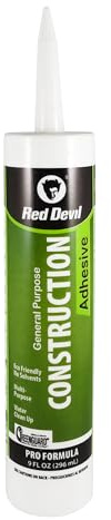 Red Devil 077606 General Purpose Construction Adhesive, 9 oz, 1-Pack, White