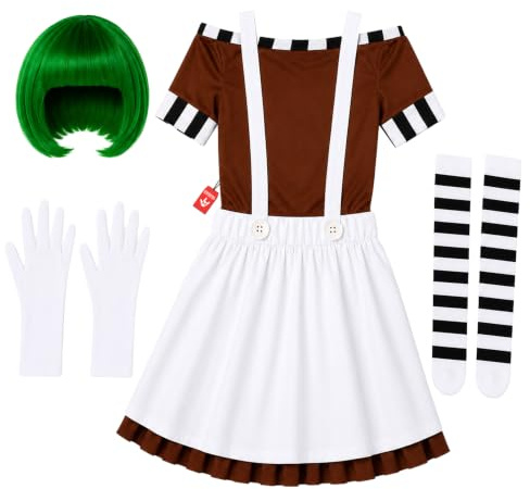 Fun Shack Costume E Parrucca Donna Fabbrica Di Film, Abito Carnevale Donna, Costume Halloween Donna XL