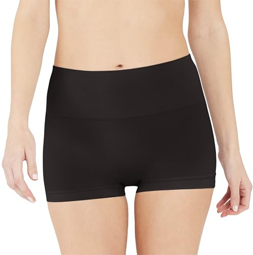 SPANX SPANXshape Everyday Shaping Boyshort - Comfortable Core Control Shapewear Underwear - Invisible Under Clothes - No-Show - Black - Medium
