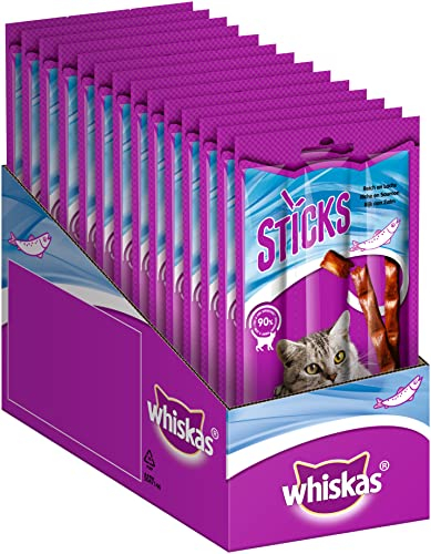 WHISKAS® Sticks Packung Reich an Lachs 14 x 6 x 6g