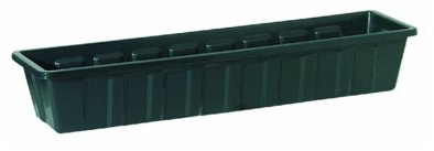 Root & Vessel Poly-Pro Plastic Flower Box Planter, Hunter Green, 36-Inch