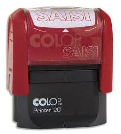 Colop Timbre à encrage automatique Empreinte Rouge Saisie 38x14 mm