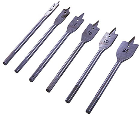 Amtech F1400 6 Piece metric flat wood bit set
