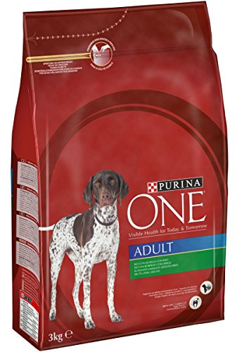 Purina One Crocchette Cane Adult Ricco in Agnello con Riso, 3 kg