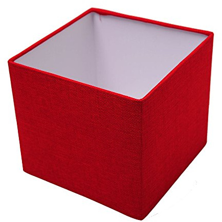 Lampenschirm Vierkant Leinen Finno Rot TL 20-20-18