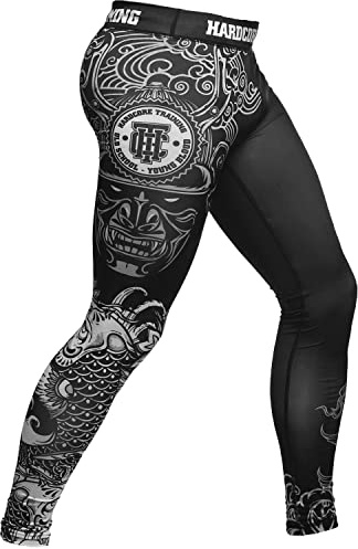Hardcore Training Pantalones de Compresión para Hombre Mallas de Entrenamiento Artes Marciales Capa Base Boxeo Correr Muay Thai Fitness MMA No Gi