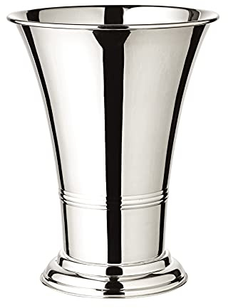 EDZARD Tromba-vas (höjd 25 cm) tjockt silverskikt - modern vas för tulpaner, bordsdekoration