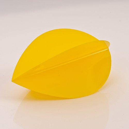 6 x SETS YELLOW PEAR SHAPED POLY PLAIN DARTS FLIGHTS