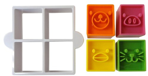 Torune Bento Sandwich Cutter Mold, Animal Face