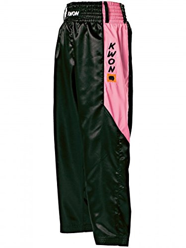 KWON Kickboxing Hose Satin, Schwarz/Pink Kwon 180 cm