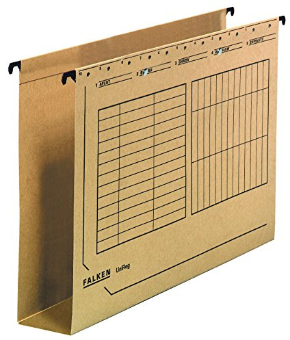 Original Falken Hängesammler UniReg. Made in Germany. Aus Recycling-Karton für DIN A4 Kartonboden 6 cm braun Blauer Engel Schrank Behörde für die lose Blatt-Ablage im Büro und der Behörde