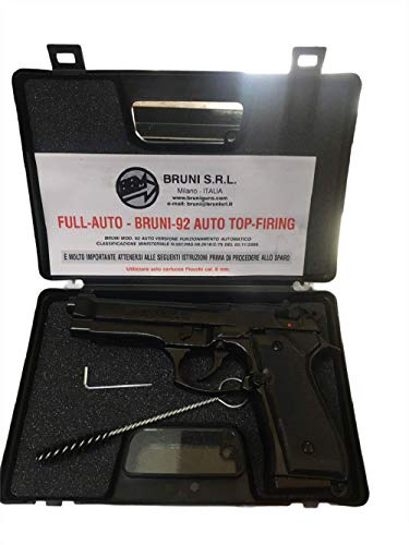 Pistola a Salve BRUNI Beretta 92 Cal.8 Full Automatic | Top Firing | Nera