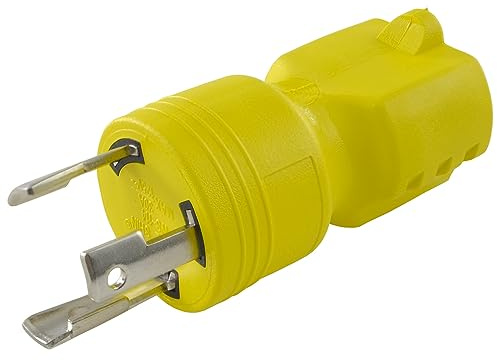 Conntek 30126 L5-30P to 5-15/20R Plug Adapter, Yellow, 1 Pack