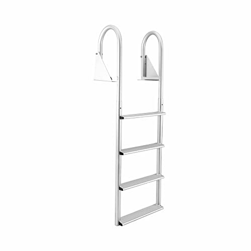 RecPro Marine 4 Step Flip Up and Stationary Boat Dock Swim Ladder 20 Wide (4-Step, Flip Up)