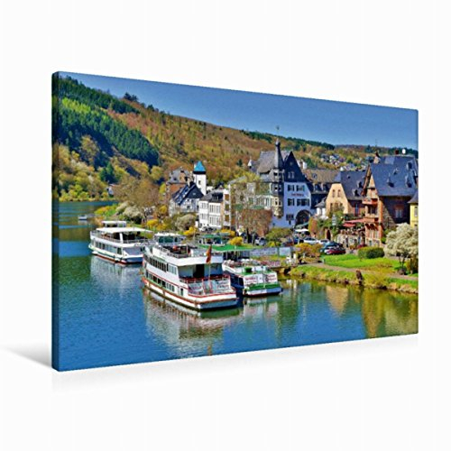 Premium Textil-Leinwand 90 x 60 cm Quer-Format Traben-Trarbach an der Mosel | Wandbild, HD-Bild auf Keilrahmen, Fertigbild auf hochwertigem Vlies, Leinwanddruck von Jutta Heußlein