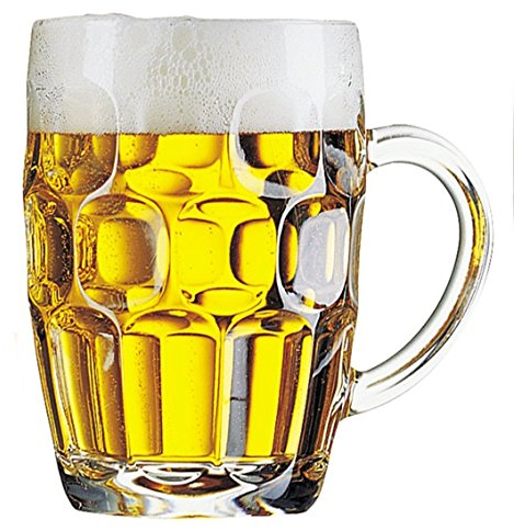 Arcoroc Confezione 3 Calici Birra con Manico 56 cl Linea Britannia Mug Calice Birra Classico Boccale Giarra
