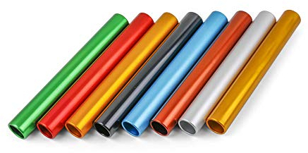 Vinex 8 Staffelstäbe aus eloxiertem Aluminium - Set mit 8 Farben