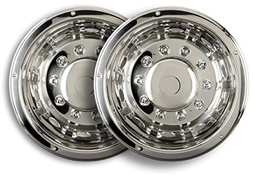 2 Stück Universelle Radzierblende 22,5 Zoll mit aufgesetzten Radmutterkappen - Felgenauskleidung Tiefbett - Antriebsachse für LKW~