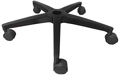 24 Black Aluminum Replacement Chair/Stool Base w/Casters - S4266-1w/C