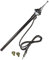 tomzz Audio 1000-014 Parafango universale antenna telescopica grande testa cavo DIN spina in acciaio inox look