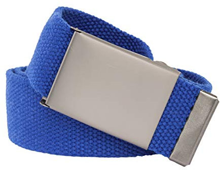 Extra Starker Royal Blauer Stoffgürtel 4cm breit 140cm Qualitäts-Schnalle extra lang XXL Überlänge Fabric Belt