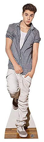 Star Cutouts Cut Out of Justin Bieber Check Shirt