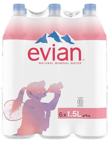 Evian Still Mineral Water, 1.5 l (Pack of 6)