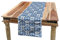 ABAKUHAUS Blau Tischläufer, Indigo-viktorianischer Entwurf, Esszimmer Küche Rechteckiger Dekorativer Tischläufer, 40 x 225 cm, Benzinblau Türkis und Weiß