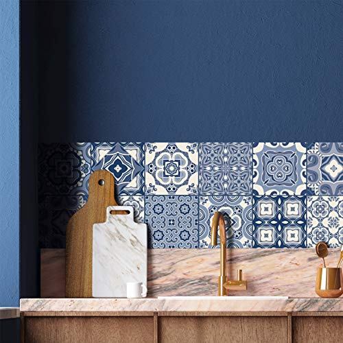 Förpackning med 16 kakelklistermärken – dekorativa kakellim för badrum och kök – Tillverkade i EU – designklistermärken (P42415V1)