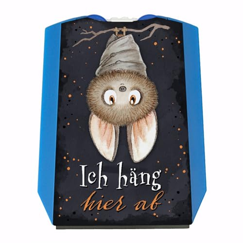 speecheese Ich häng Hier ab Parkscheibe mit niedlicher Fledermaus eine dekorative Parkscheibe für das Auto Fledermaus Motiv Junge Frauen Halloween Flauschig Eiskratzer Bedruckte Kunststoff