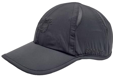 Sprints Race Day Performance Running Cap | The Lightweight, Quick Dry, Sport Hat, One Size, Unisex (Charcoal Circulation)