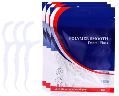 300 morceaux de fil dentaire avec poignée, cure-dents en plastique, porte-fil dentaire jetable avec boîte portable, adapté aux soins bucco-dentaires en voyage et au nettoyage des dents