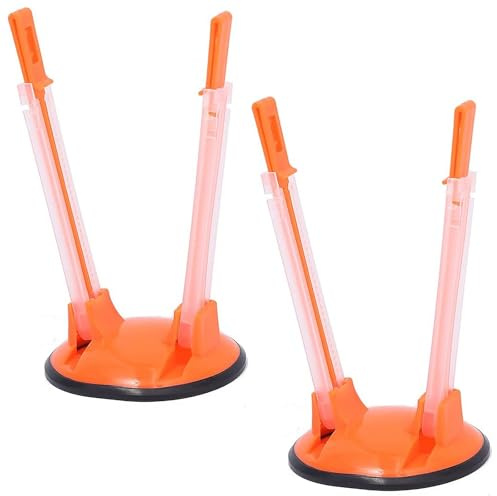 2 Pcs Freezer Bag Stand Plastic Baggy Racks Baggy Rack Holder for Food Prep Bag Reusable Bag Holder for Plastic Bags, for Food Storage(Orange)