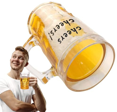 Generico Bicchieri Da Birra Per Freezer | Bicchiere Scherzo Birra,450ml Originale Doppia Parete Per Bevande Fredde Vacanze Spiaggia Piscina Riunioni Adulti Eventi All'aperto