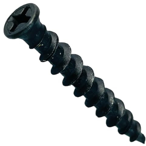 doitBau Lot de 1000 vis pour cloison sèche - Filetage grossier tête trompette - Phosphatée noire - Protection contre la corrosion - 5,5 x 38 mm - Pour plaques de plâtre doubles