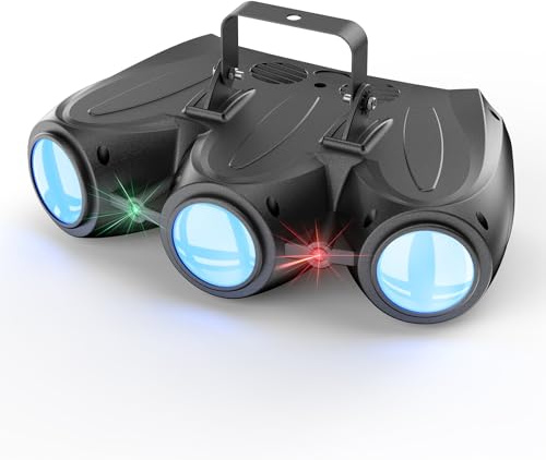 Luz de discoteca, luz de fiesta tipo dirigible, 192 haces de luz LED integrados, DMX 4 canales con control de voz, ideal para cumpleaños, Halloween, eventos en bares y Navidad