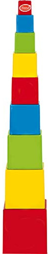 Gowi Toys Colourful Square Pyramid Stacker - Stacking Blocks