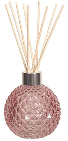 Aroma Pink Lustre Glass Reed Diffuser & 50 Rattan Reeds