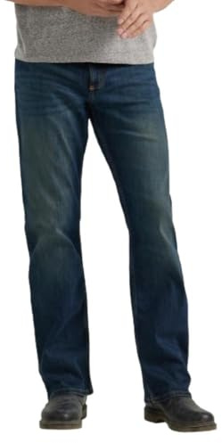 Wrangler Authentics Men's Premium Rela/Ed Fit Boot Cut Jeans, Dirt Road, 34W 30L UK