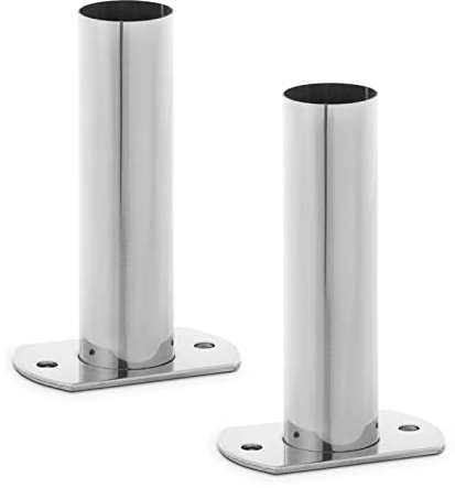 Uniprodo Kit De Montage Tampons Embouts Montant Échelle De Piscine Creusée Enterrée UNI_Ladder_Support_42 (Lot De 2 Ancrages, INOX, 180 kg)