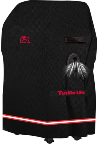 Turtle Life BBQ grillskydd, 81 cm kraftig vattentät 2 brännare grill gasgrill skydd för Weber Spirit Char-Broil prestanda, ingen blekning inom 2 år, svart