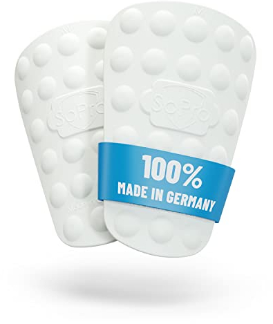 SoPro Schienbeinschoner für Kinder & Erwachsene - 158 x 110 x 5 mm - leicht, klein, rutschfest & geruchsneutral - Kein Schutz - Made in Germany - Shinform Schienbeinschoner für Herren & Damen