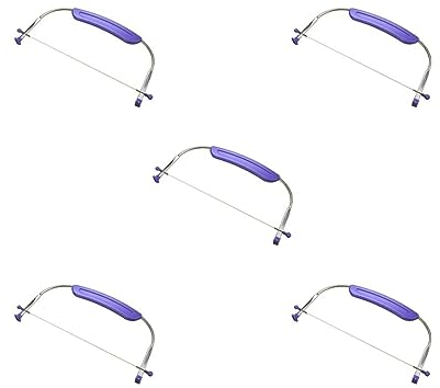 Adoorniequea Juego de 5 sierras de acero inoxidable con alambre ajustable para cortar tartas