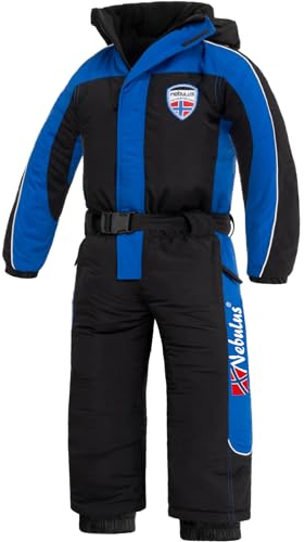 Nebulus Kinder Skioverall RELAX, Winteranzug, Kinder-Skianzug, schwarz, Größe 140