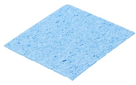 QUARKZMAN 15 Esponjas para Soldar, 6 x 6 cm, Cuadradas, Con Agujeros, Azul, 6 mm, Espesor de Absorción de Agua, Punta de Soldadura, Repuesto de Hierro para Limpieza de Soldador