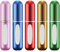 5 Stück 5ml Parfümzerstäuber, Nachfüllbare Parfüm Zerstäuber Taschenzerstäuber, Mini Portable Sprühflaschen, Leere Spray Fläschchen Flakon Atomizer mit Fenster für Unterwegs (5pc 5ml)