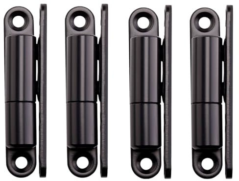 SOTECH 4 Stück Türbänder Aufschraubband 15 x 83 mm Scharnier Renovierband für Innentüren zum Aufschrauben (Stahl schwarz)